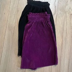 Zara purple and black shorts